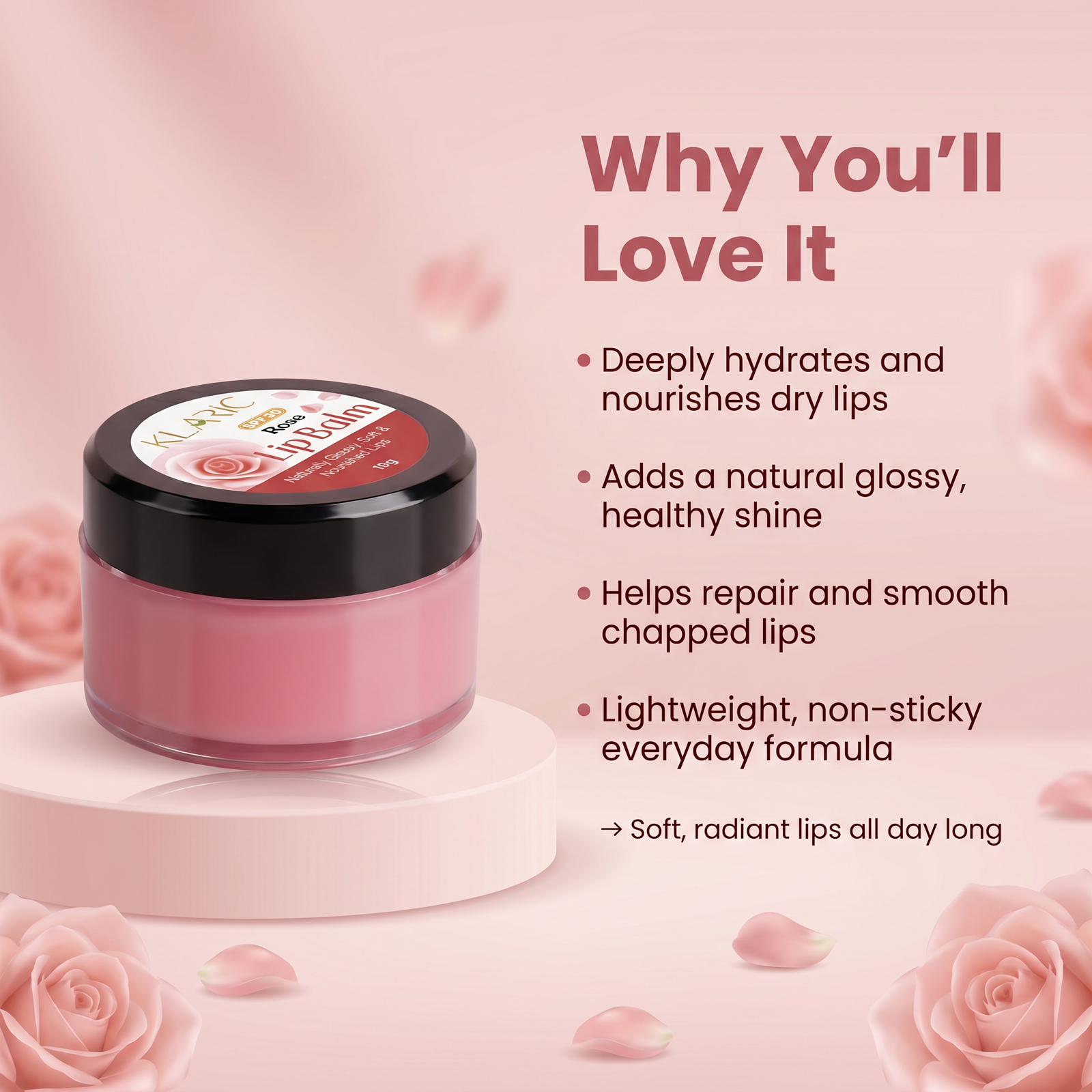 Rose Lip Balm (15gm) - Image 5