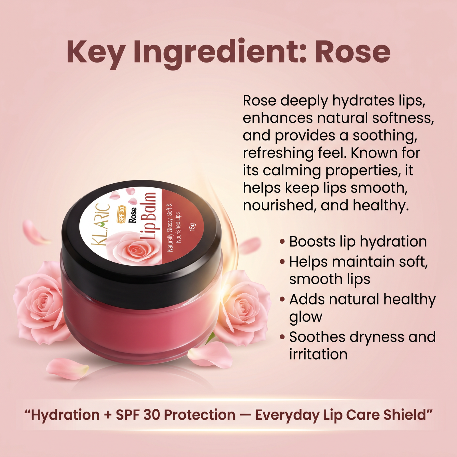 Rose Lip Balm (15gm) - Image 6