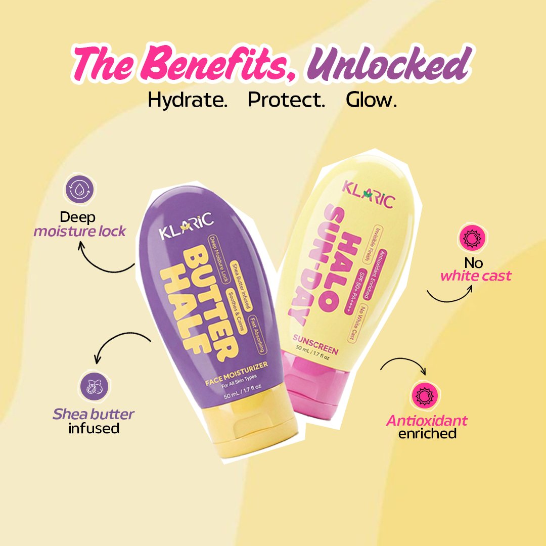 Klaric Sunscreen and Moisturizer